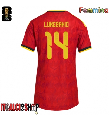Belgio Dodi Lukebakio #14 Prima Maglia Femmina Mondiali 2026 Manica Corta